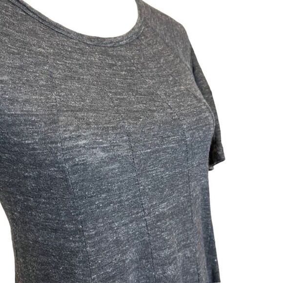 Ganni "Winter Swing" Cotton Jersey Dress in Charcoal Anthropologie Size Medium - Picture 3 of 9